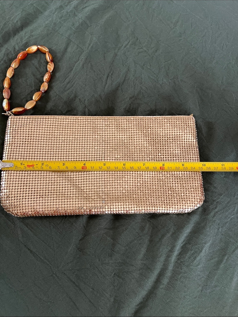 Guess by Marciano Metallic Rose Sequin Wristlet Clutch